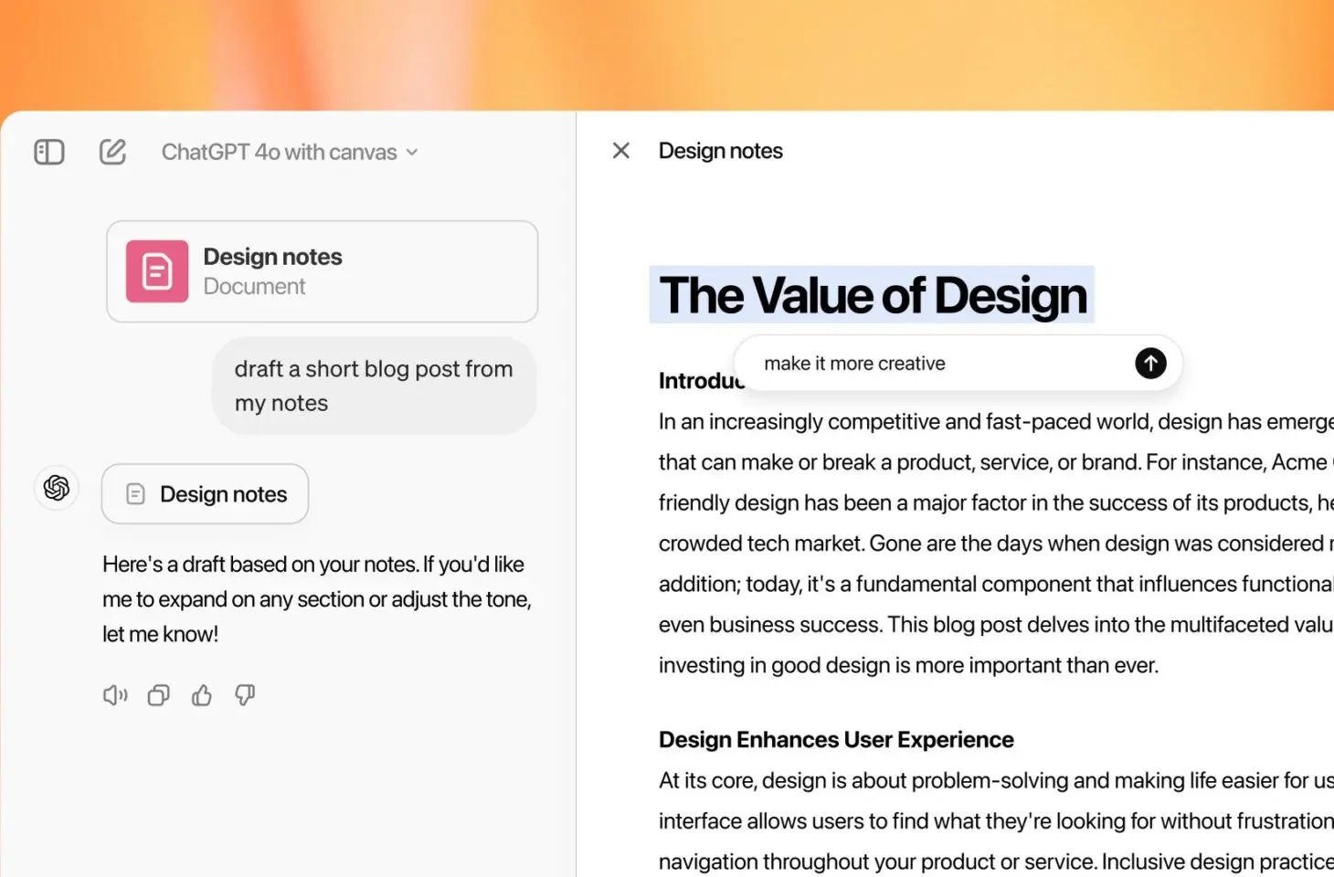 La toile de l&rsquo;outil d&rsquo;édition de l&rsquo;OpenAI accessible à tous