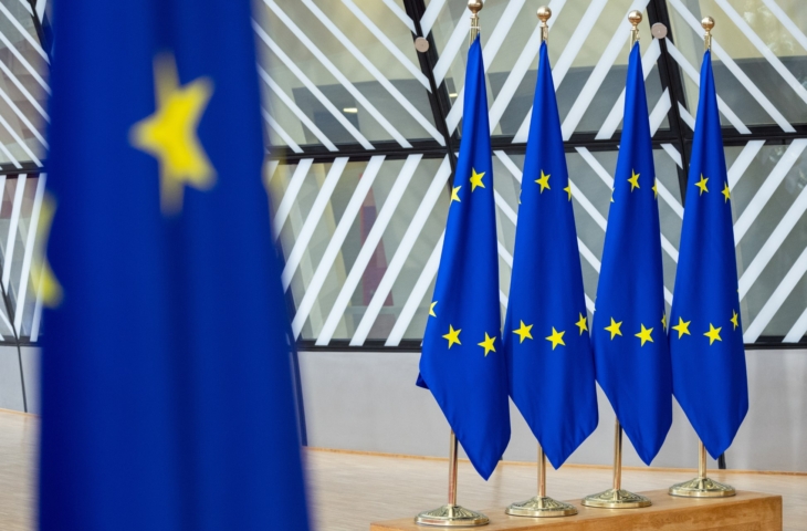 European,Flags,At,The,European,Council,,Brussels